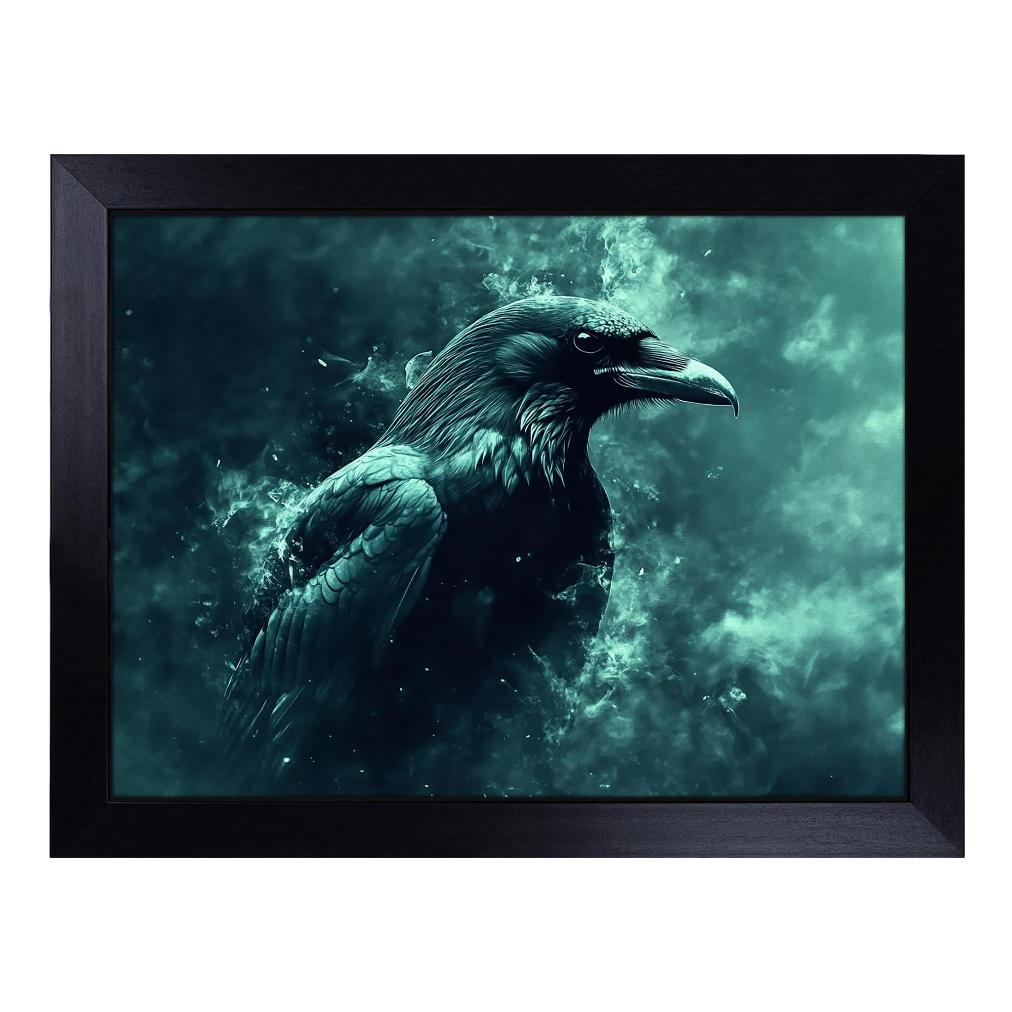 Raven Graphic Bird | Lap Tray with Padded Cushion, Portable Surface with Bean Bag Base, Perfect Surface for Working, Crafting, TV Eating and Laptop Use
