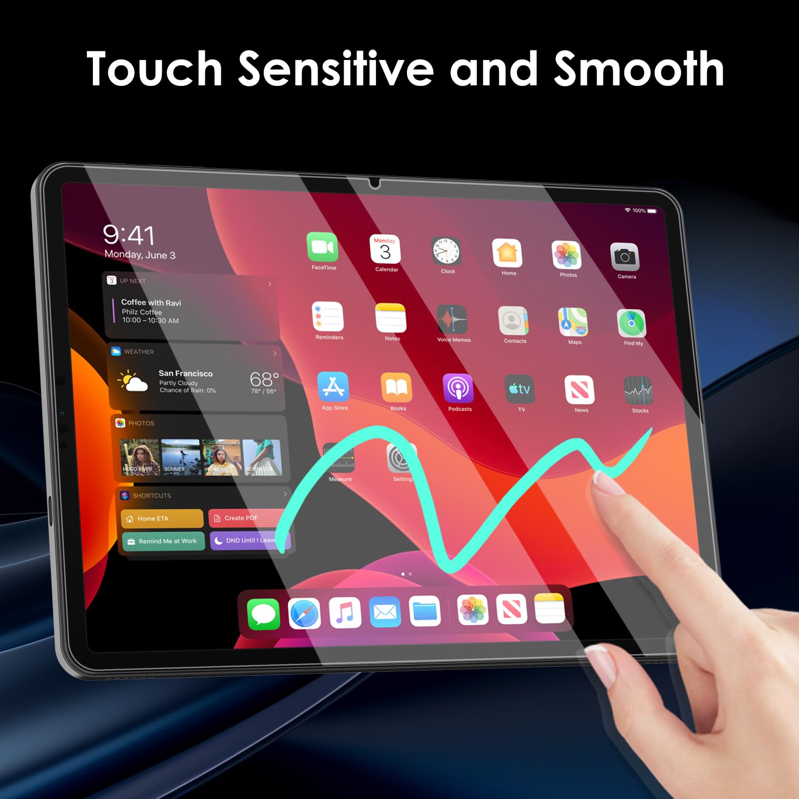 2er-Pack Displayschutzfolie kompatibel mit FEONAL 2026 2025 Tablet 11 Zoll Android 15 Tablet, gehärtetes Glas, klare Folie, kratzfest, 9H Härte, einfache Installation