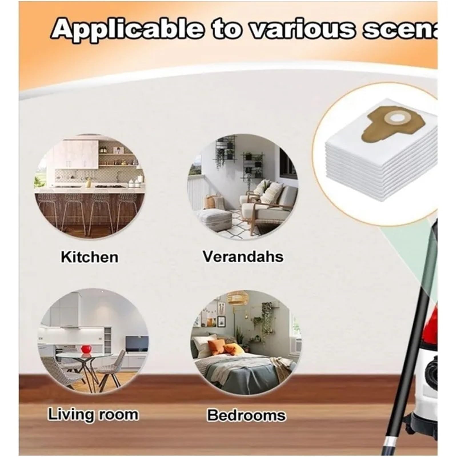 5-20PCS Replacement Dust Bags for Compatible With Einhell TC-VC1820, Parkside PNTS 1250/1300, PWD 12 A1 Vacuum Cleaner Non-woven Collection Bag