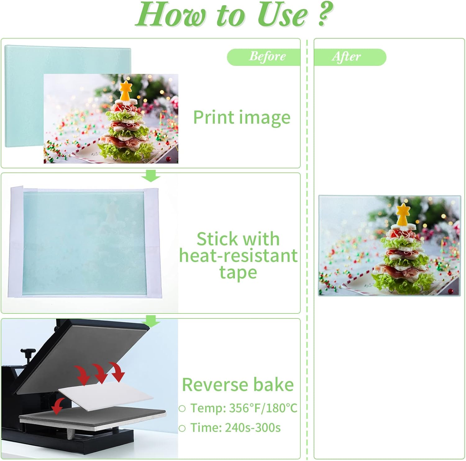 Nuenen 10 Pcs Sublimation Glass Cutting Boards Blanks for Kitchen Textured Sublimation Tempered Glass Cutting Boards Anti Slip Heat Resistant Cutting Board DIY Heat Press Machine(11 x 7.87 Inch)
