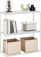 Vista 133 de Furinno Turn-N-Tube - Estantería de exhibición multiuso, de 4 niveles, con tubos redondos, color rosa y blanco