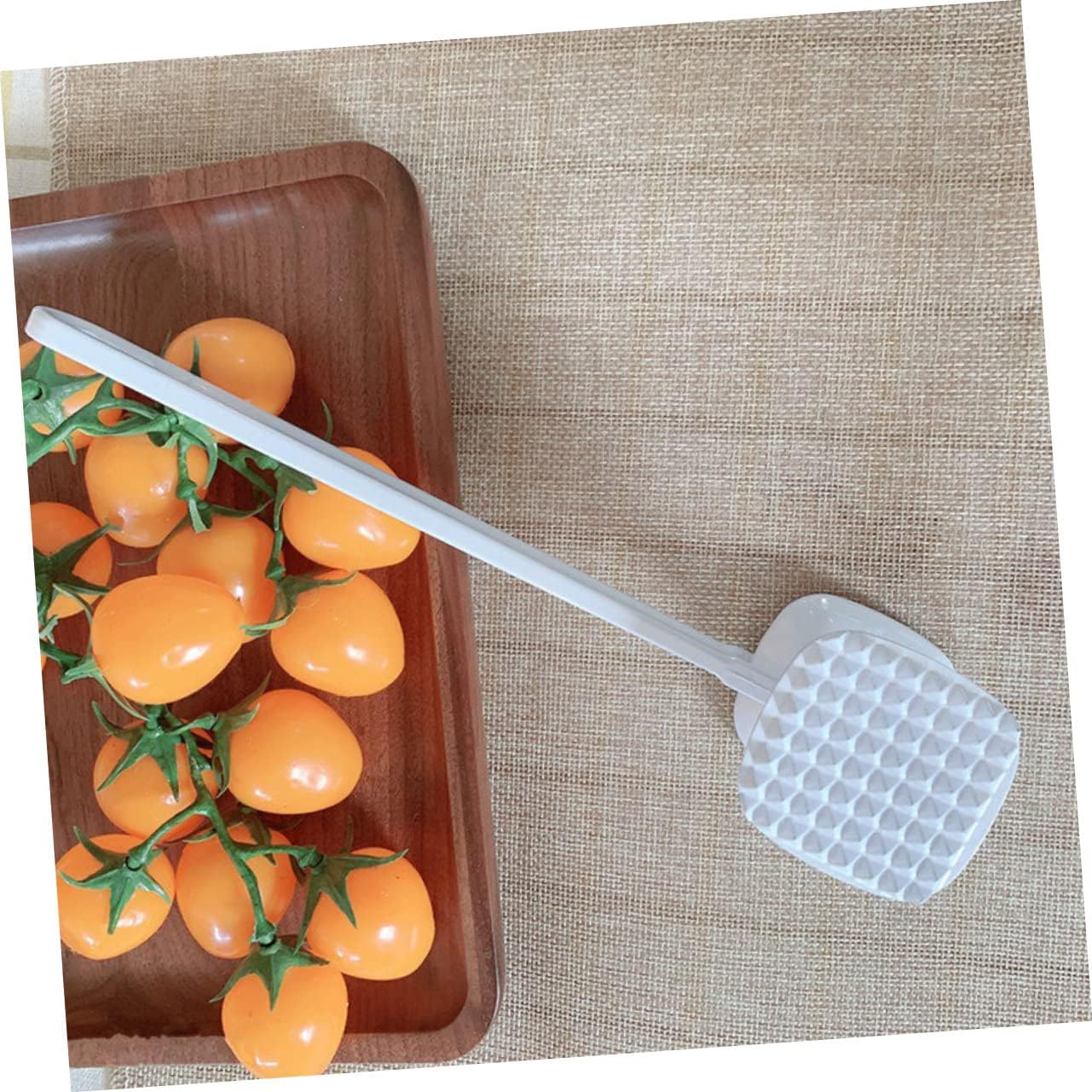 Double Sided Meat Hammer Tenderizer Kitchen Tool for Steak Poultry and Beef Easy to Clean with Long Handle for Home and Restaurant Use