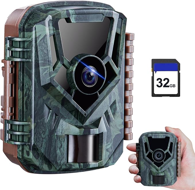 KJK Trail Camera, 36MP 2.7K Mini Game Camera with Night Vision Motion Activated Waterproof, 130°Wide-Angle Wildlife Camera 0.1s Trigger Time 3-Shot Burst, 2.0” HD TFT Screen Hunting Gifts for Men KJK Trail Camera, 36MP 2.7K Mini Game Camera with Night Vision Motion Activated Waterproof, 130°Wide-Angle Wildlife Camera 0.1s Trigger Time 3-Shot Burst, 2.0” HD TFT Screen Hunting Gifts for Men