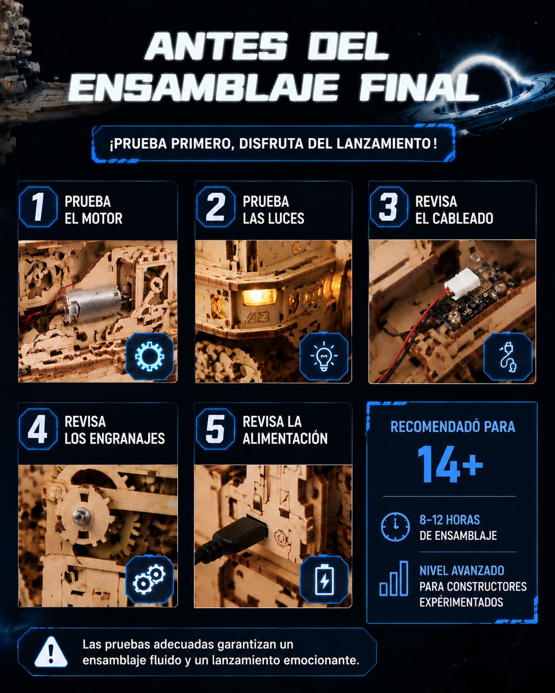 ROKR Puzzle 3D Madera Maquetas para Construir Adultos Transbordador Espacial Regalos de Pascua Space Shuttle LKA02