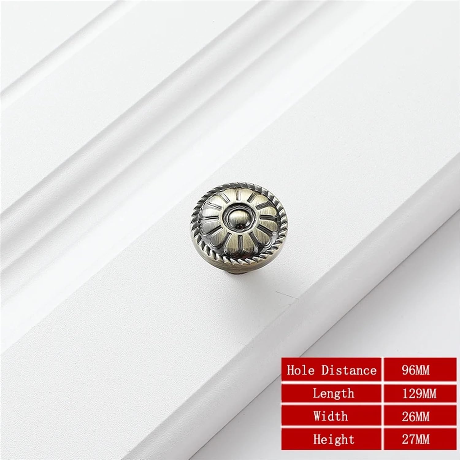 Metal Antique Zine Alloy 128mm Kitchen Drawer Cabinet Door Handle Furniture Knobs Wardrobe Cupboard Pull Handles 1Pcs (Color : 919-single Hole)