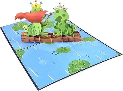 Miniatura 7 de Teabug Cards Frog Prince Serenade - Tarjeta de cumpleaños emergente, tarjeta de amistad, tarjeta de San Valentín, tarjeta de cumpleaños para niños,