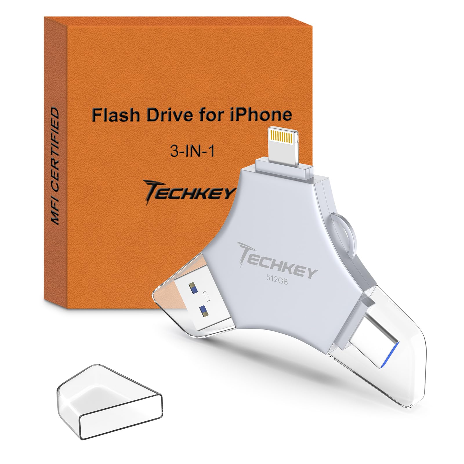 Amazon.com: MFi Certified USB 3.0 Flash Drive 512GB for iPhone