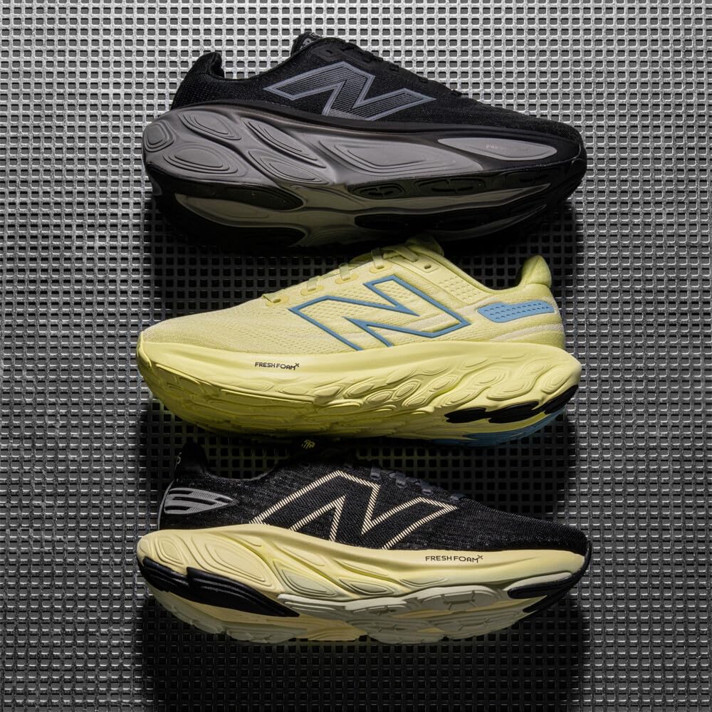 New Balance Fresh Foam X 1080 V13 Scarpe da corsa da uomo, Limelight/Cromo Blu/Argento Metallico, 9 Wide