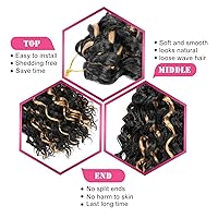 Vista 4 de Gogo Curl Cabello de Ganchillo Rizado de 8 Pulgadas Cabello Corto Rizado de Ganchillo para Mujeres Negras Rizos de Playa Onda de Agua Cabello Rizado