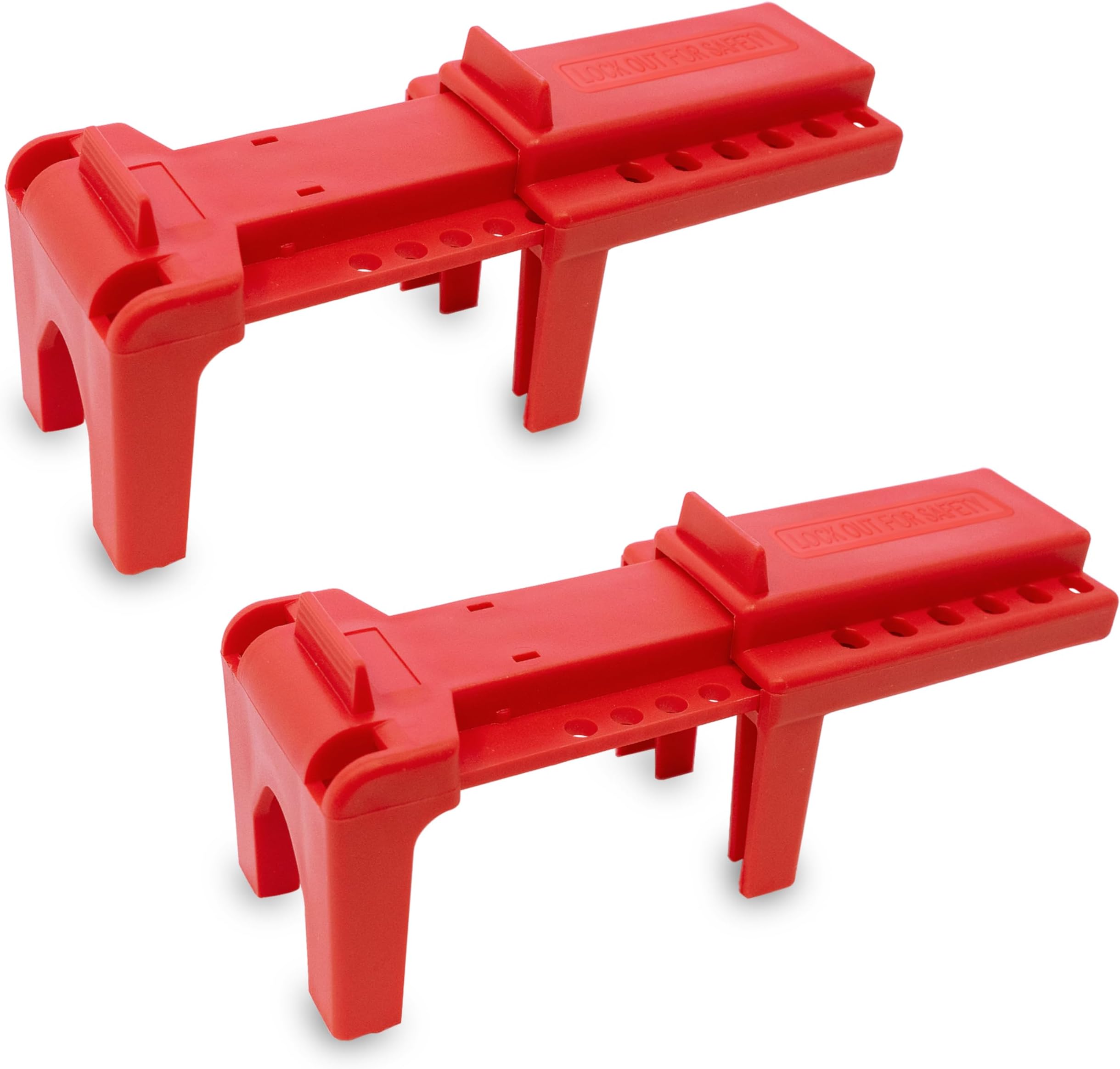 TRADESAFE Adjustable Ball Valve Lockout - Ball Valve Lock Out Devices for 1/2 inch to 4-1/4 inch Pipe Diameter, Valve Lock Out Tag Out, Water Valve Lock, Gas Valve Lock, 2 Pack