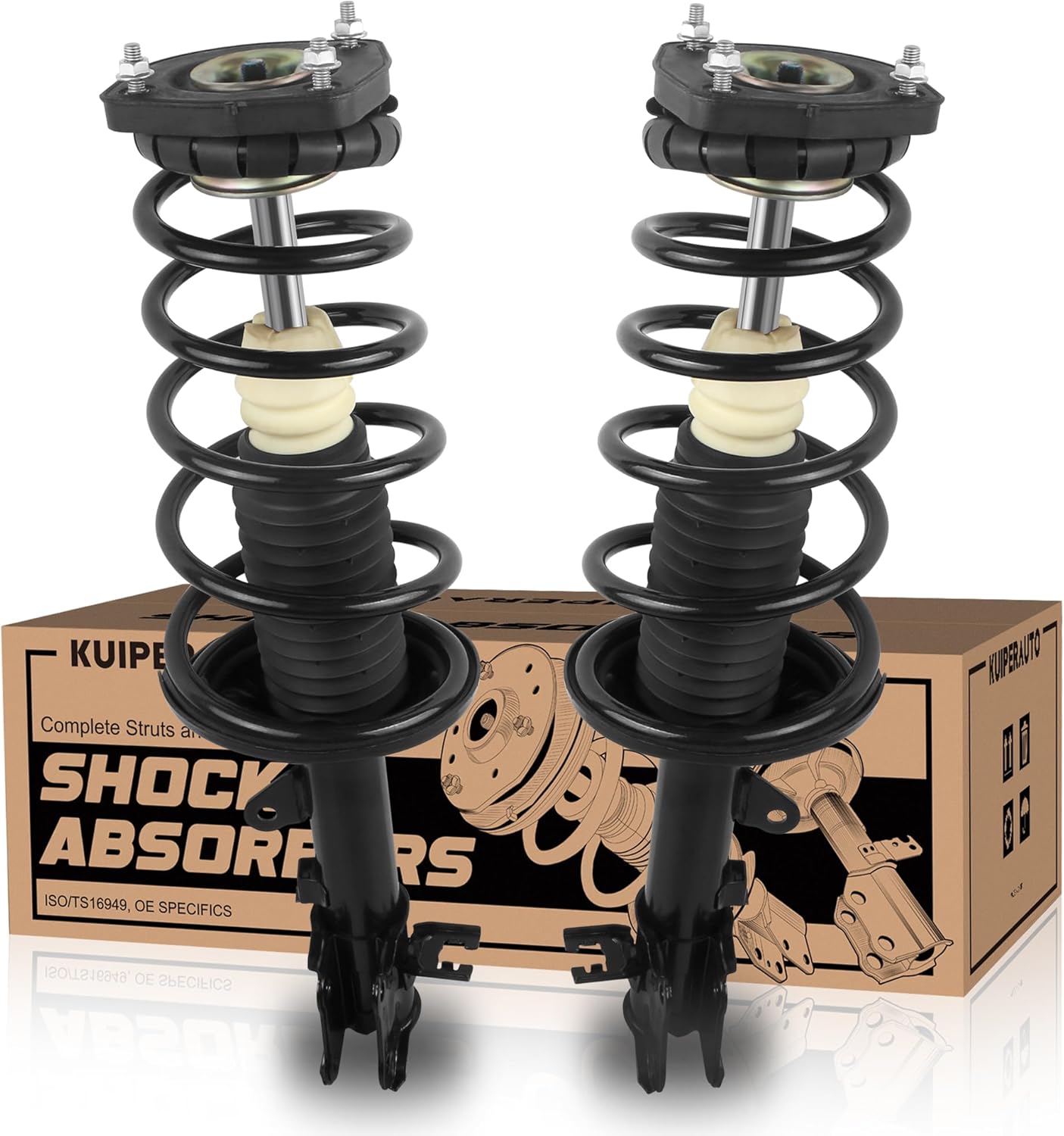 171406 171407 Complete Rear Struts Coil Spring Assembly Compatible for 2000-2006 Hyundai Elantra Rear Pair Set Replacement Shock Absorbers