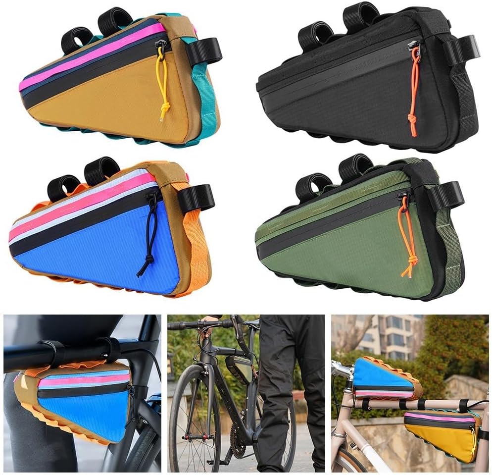 便利な自転車フレームバッグ、自転車ハンドルバーバッグ、防水