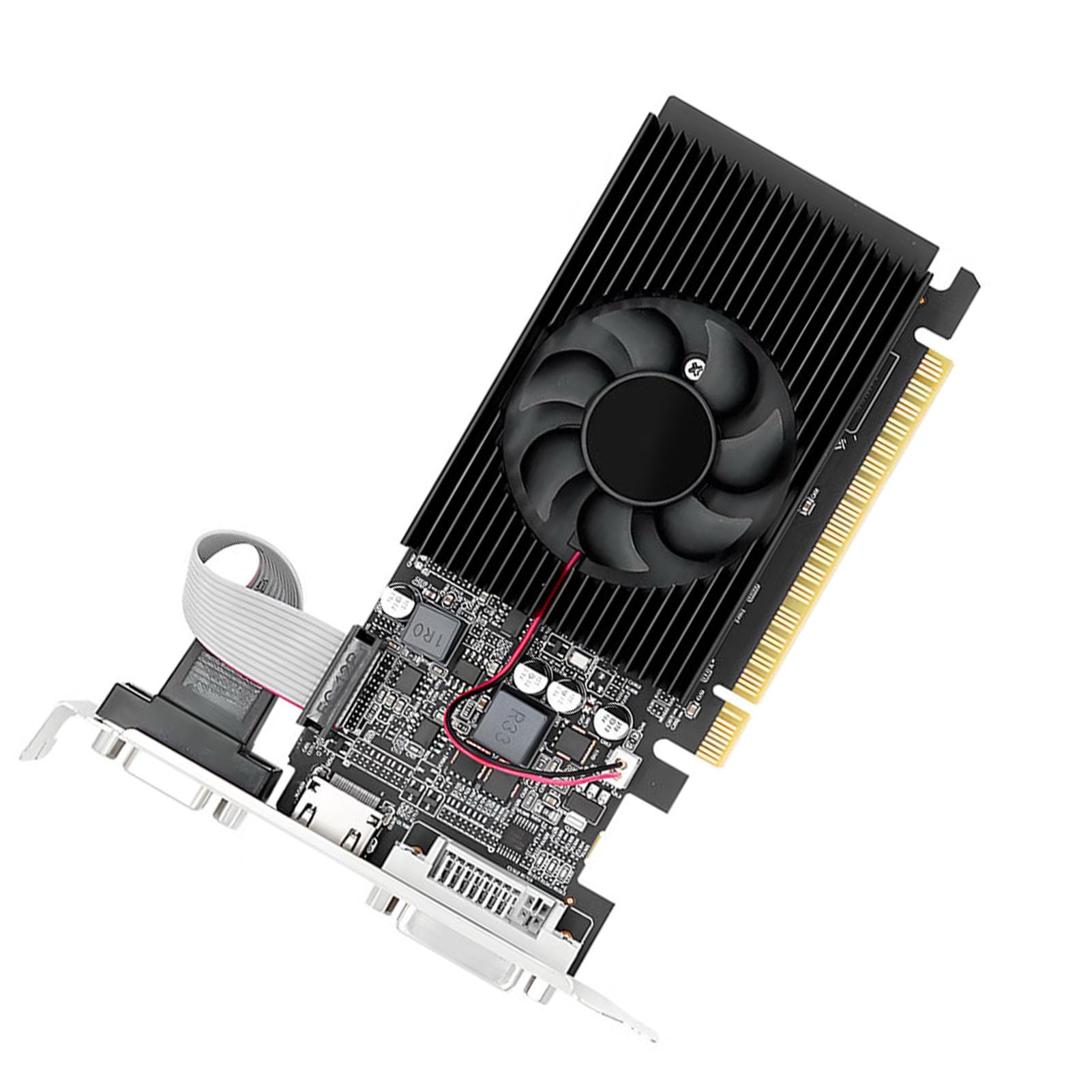 GOWENIC 4 GB DDR3-Grafikkarte, 320 Stream-Prozessoren mit HDMI DVI VGA für 7 8 10 PC Gaming Streaming Video Work Daily Use