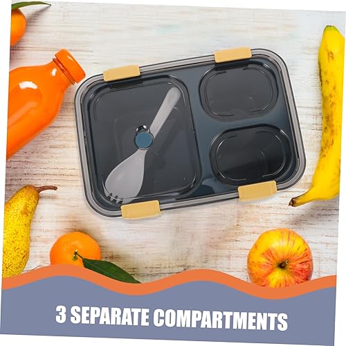 Miniatura 3 de VOSAREA Caja divisora Caja de almuerzo Contenedor de alimentos con tapa Contenedores de microondas Contenedores de plástico Contenedor de alimentos