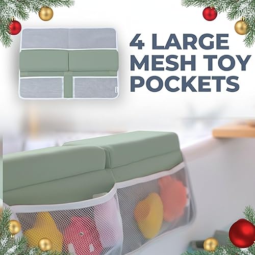 Miniatura 9 de Cómodo juego de rodilleras y coderas de baño para bebé, almohadilla gruesa de espuma viscoelástica con soporte para el codo, cojín de bañera para