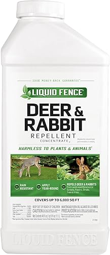 Repelente de ciervos y conejos Liquid Fence HG-71106 32 onzas paquete de 1 Repelente de ciervos y conejos Liquid Fence HG-71106 32 onzas paquete de 1