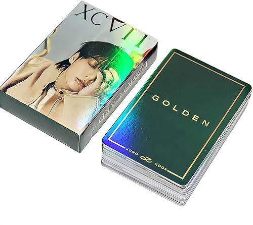 Miniatura 4 de PYAJUU Jungkook - Tarjeta fotográfica láser, 55 unidades, álbum dorado Jungkook, tarjeta de álbum de Jungkook, tarjeta fotográfica láser, regalo