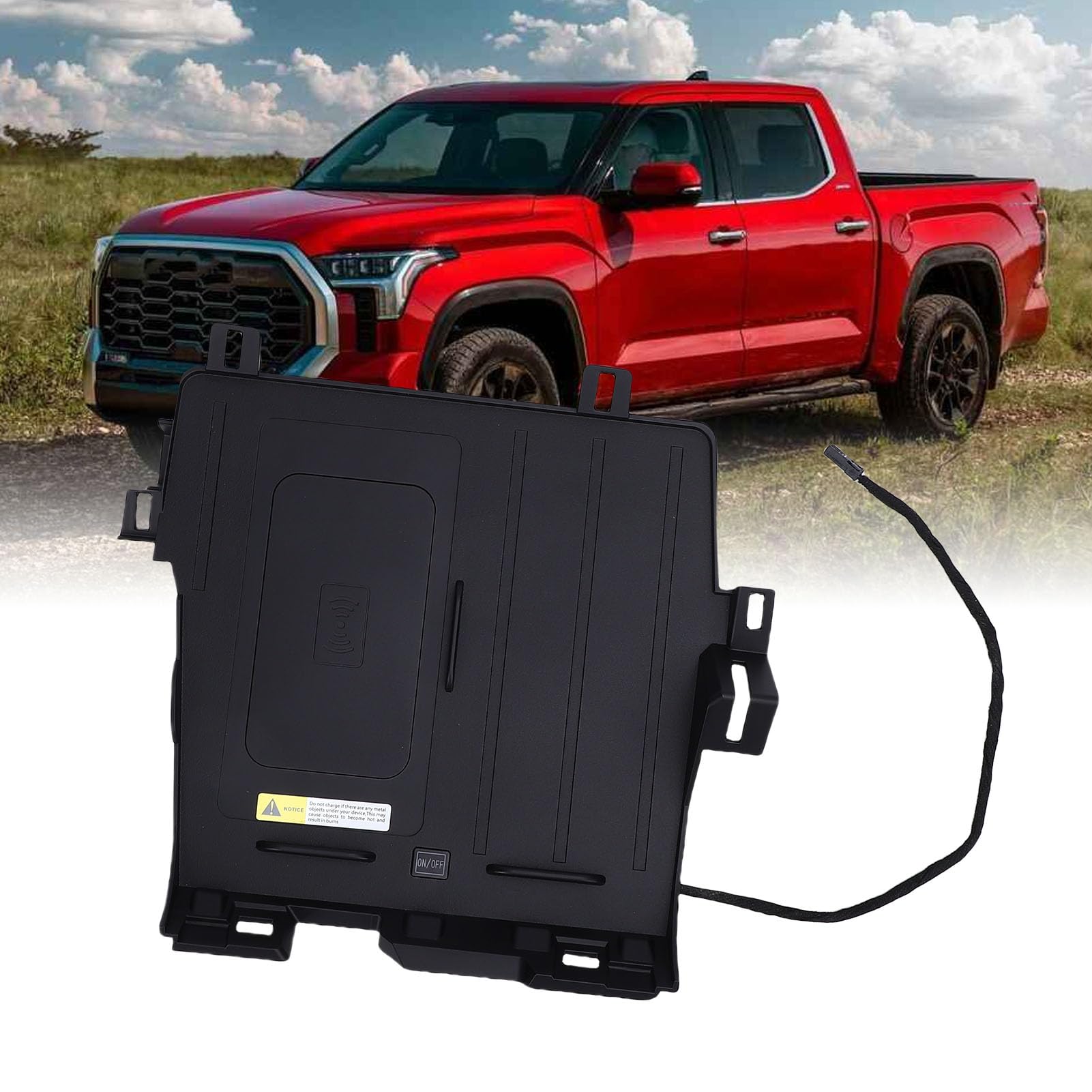Generic Adaptador de Placa de Carga Rápida Inalámbrica para Automóvil para 3rd 2022 2023 Diseño Innovador 2 en 1 para una Carga Conveniente Conveniencia Inalámbrica Apto para Usuarios de Teléfonos