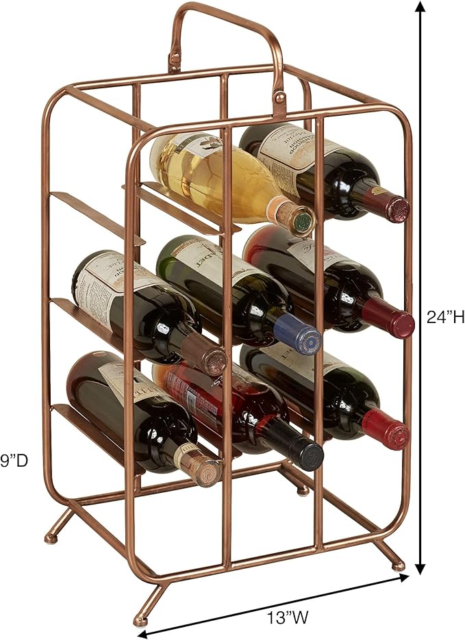 Soporte para Vinos Touch of Class Blake para 9 Botellas, Acabado Cobre miniatura 3
