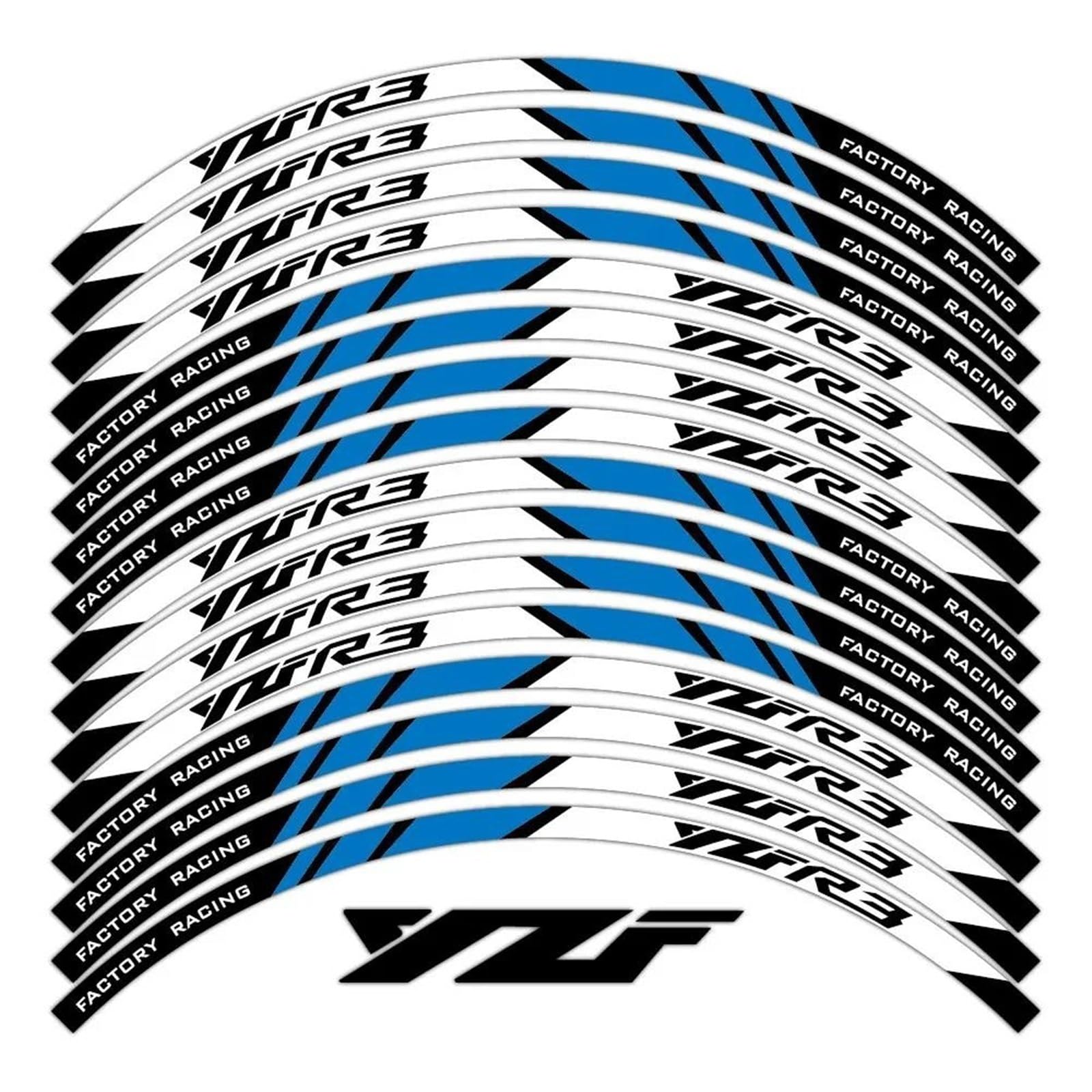 Reflective Motorcycle Wheel Sticker Stripe Tape Rim Decal for Yamaha YZF-R3 R3 Yzfr3