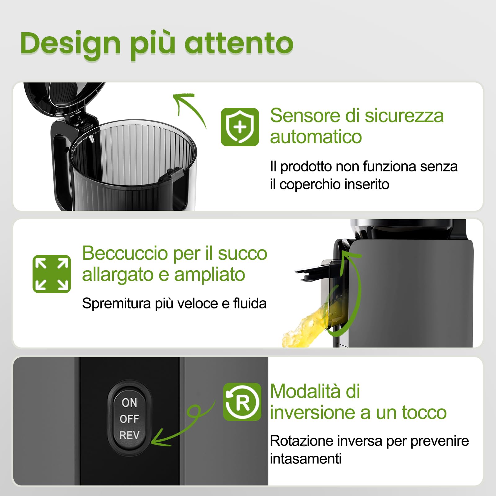 Ventray Estrattore di Succo a Freddo | Bocca Larga 120mm per Frutta e Verdura Intera Senza Preparazione | Sistema a Doppia Filtrazione | Facile da Pulire | 250W | 1.2L | Senza BPA | Nero