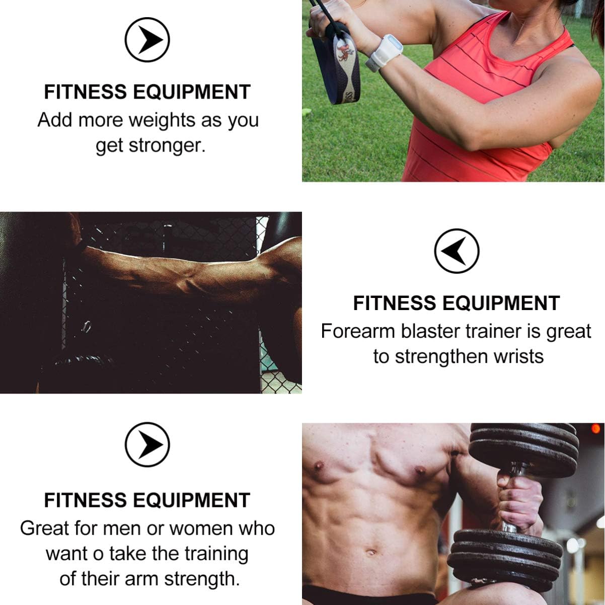 Wakauto Wrist Trainer 1pc Jack Forearm Exerciser Arm Strength Training Equipment Load-Bearing Rope Wrist Exerciser