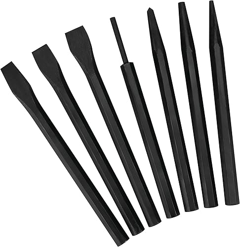 Performance Tool 1937 Juego de 7 piezas de punzón y cincel, herramientas resistentes para tareas de precisión de metalurgia y carpintería