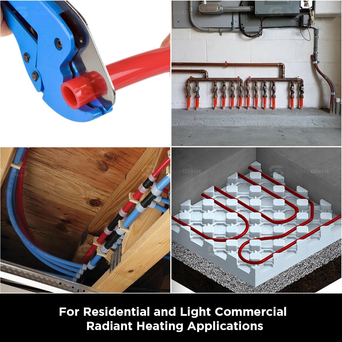 Pex-A Tubing 1 Inch x 500 Ft Pex Tube Coil, Non-Barrier Pex Pipe for Potable Water, 1" Pex Flexible Water Tubing for Plumbing, Red Pex Tubing