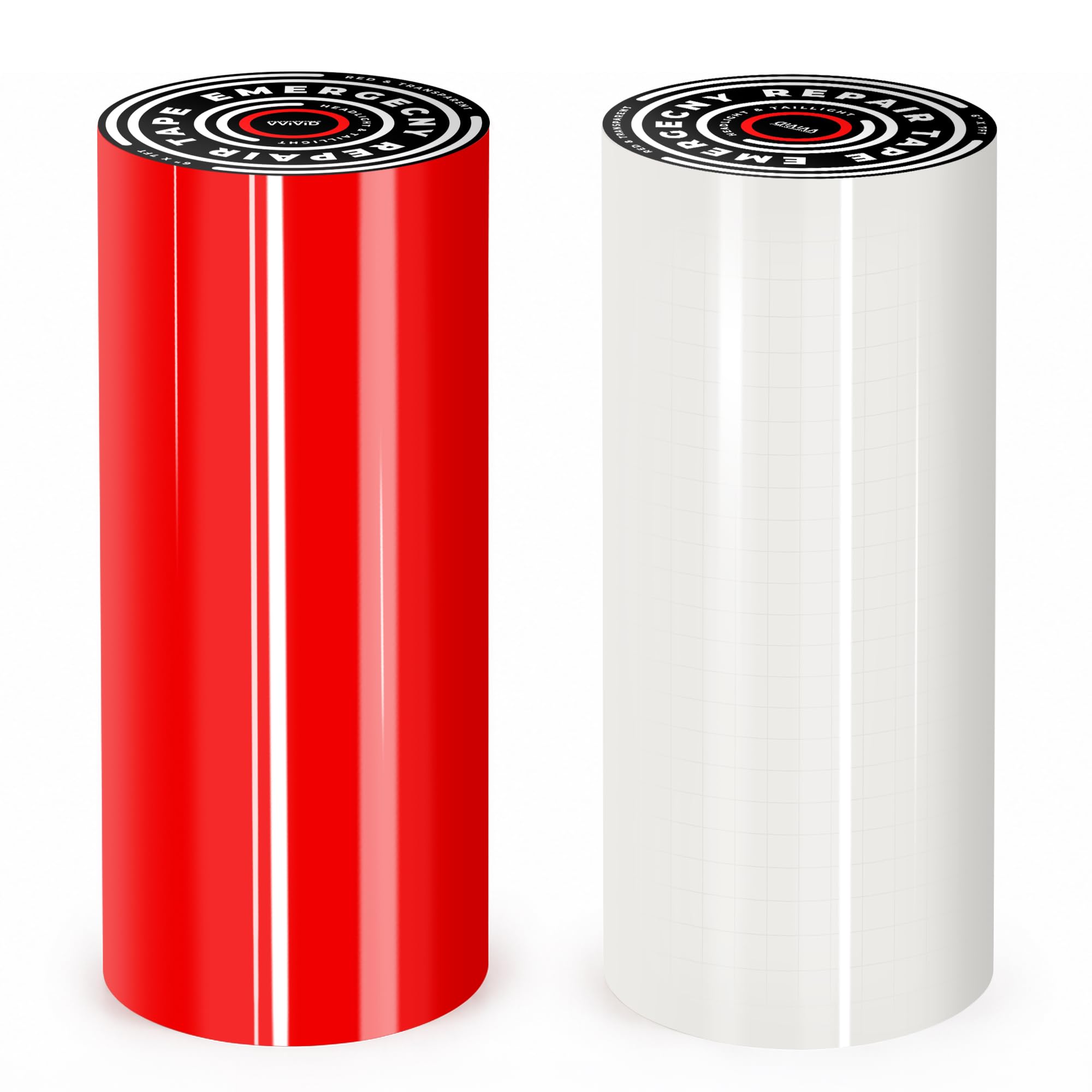 VViViD Headlight & Taillight Adhesive Repair Tape Red and Transparent 2-Roll Pack (12" x 7ft)