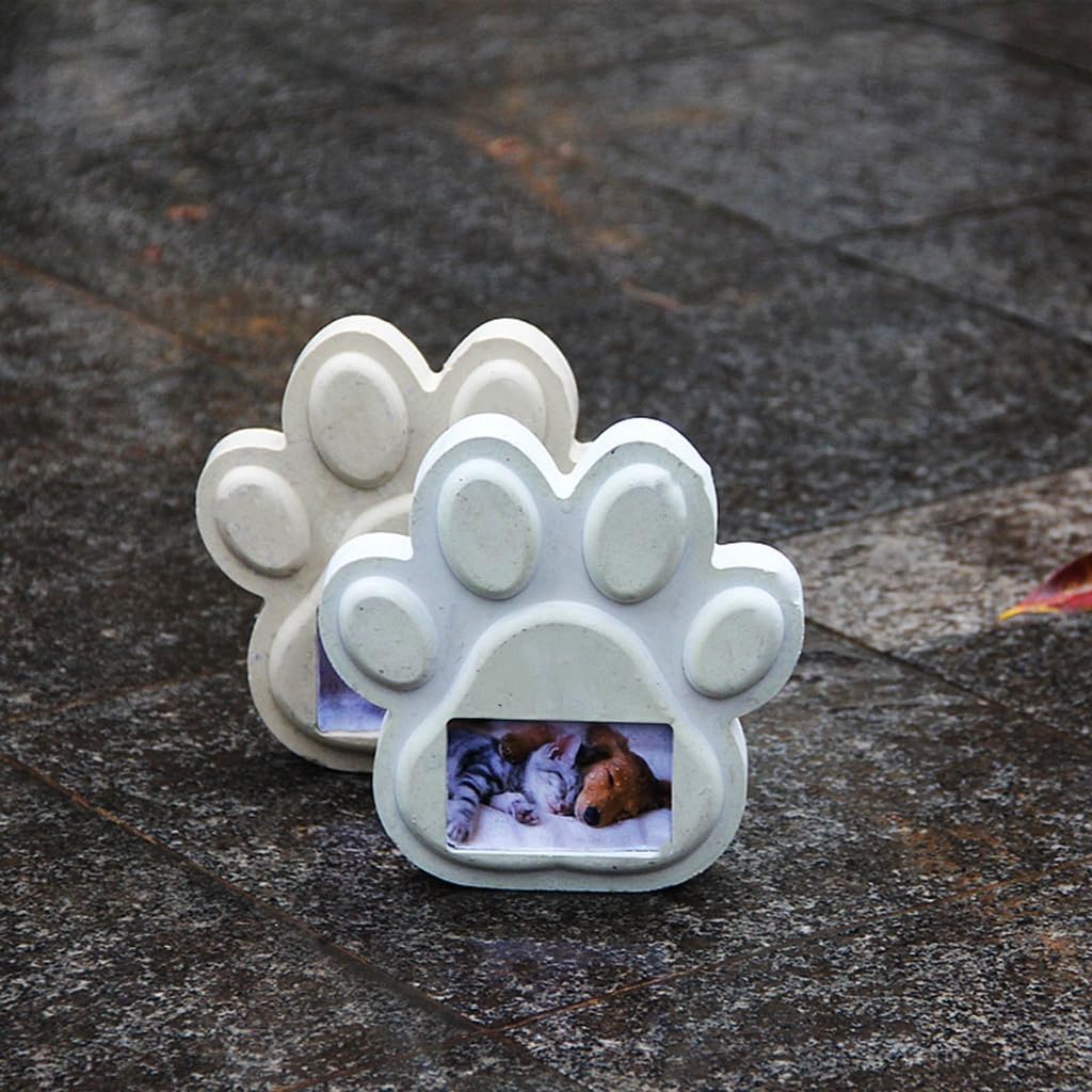 Unique Pet Pawprint Resin Mold Decorative Pet Frame Mold for Home and Pet Shops