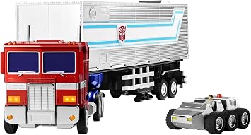 Robosen Elite Optimus Prime Trailer Limited Edition Bundle | Auto-Converting Robot, App & Voice Control, Includes Trailer, Interactive Display, Official Collectible