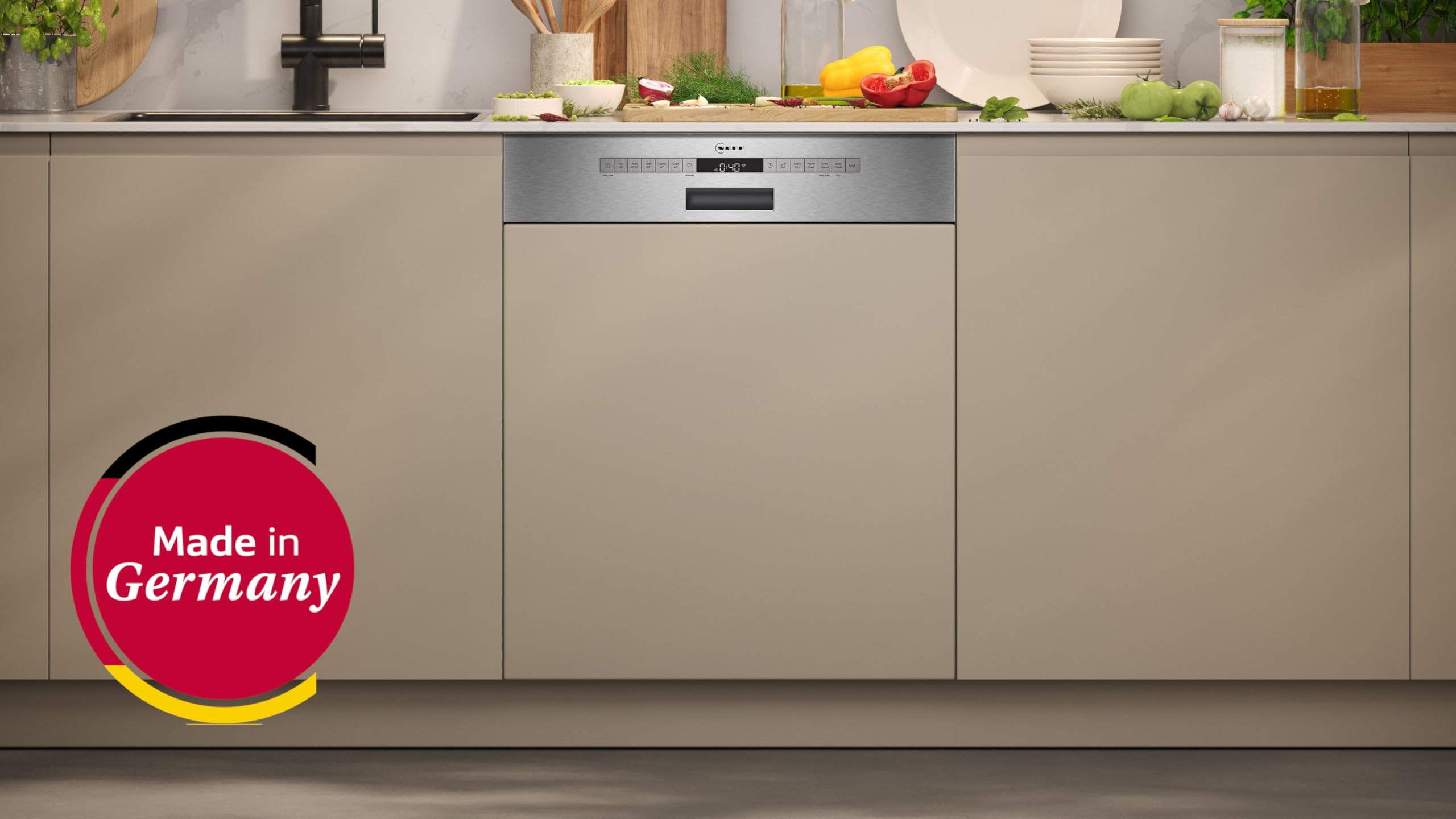 NEFF S145ECS15E Geschirrspüler Teilintegriert 60 cm Stiftung Warentest GUT N 50 Made in Germany