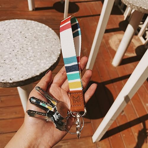 Vista 22 de Cordones para llaves, llavero de pulsera, llaveros para mujeres, llavero para muñeca, llavero para tarjetas de identificación, Geometry