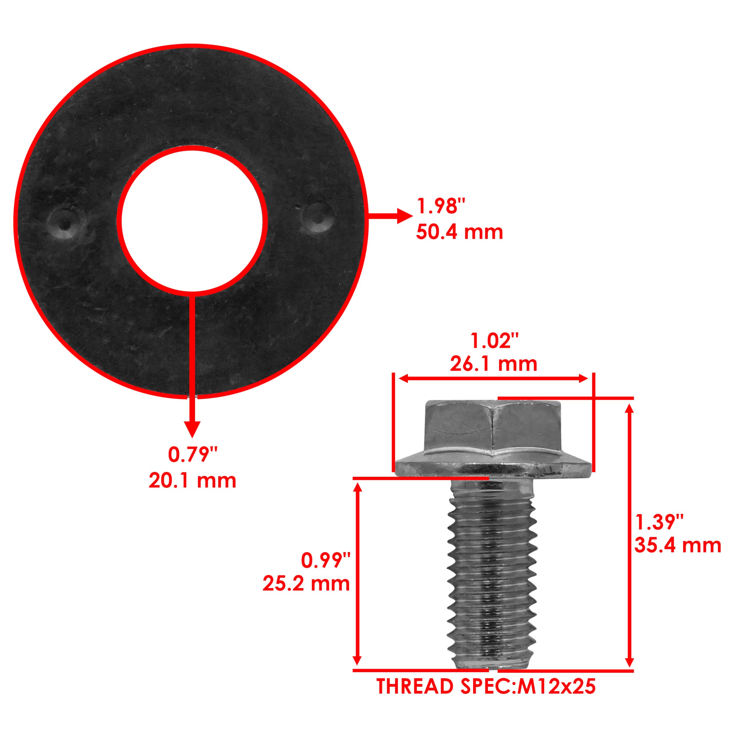 Amazon.com : Caltric 19M7788 AM121680 M119160 Deck Blade Bolt