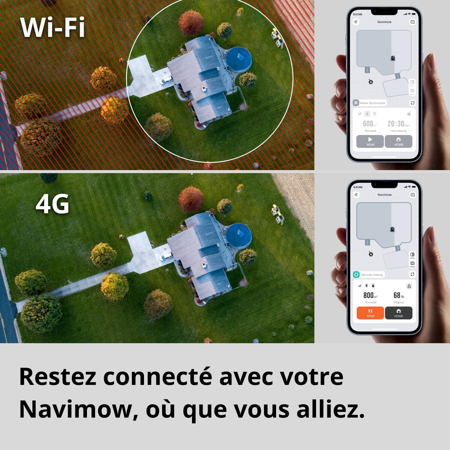 Navimow Access+ 4G Module, nécessaire pour la connectivité 4G et l'antivol, Accessoire pour Robot Tondeuse Navimow i105E, i108E