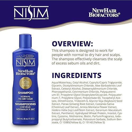 Miniatura 2 de Nisim Champú de limpieza profunda normal a seco (paquete de 3 - 8 oz)