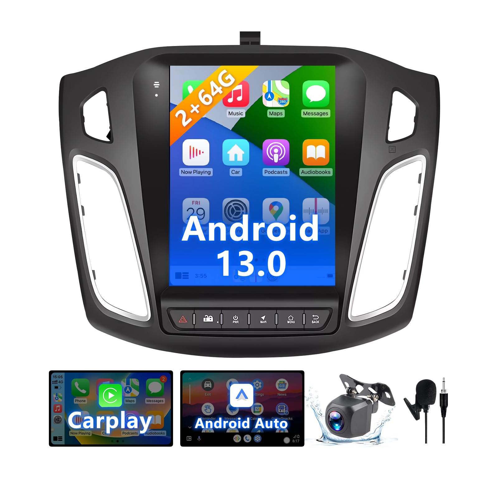 OSEMALL Car Stereo Radio for Ford Focus 2012-2018