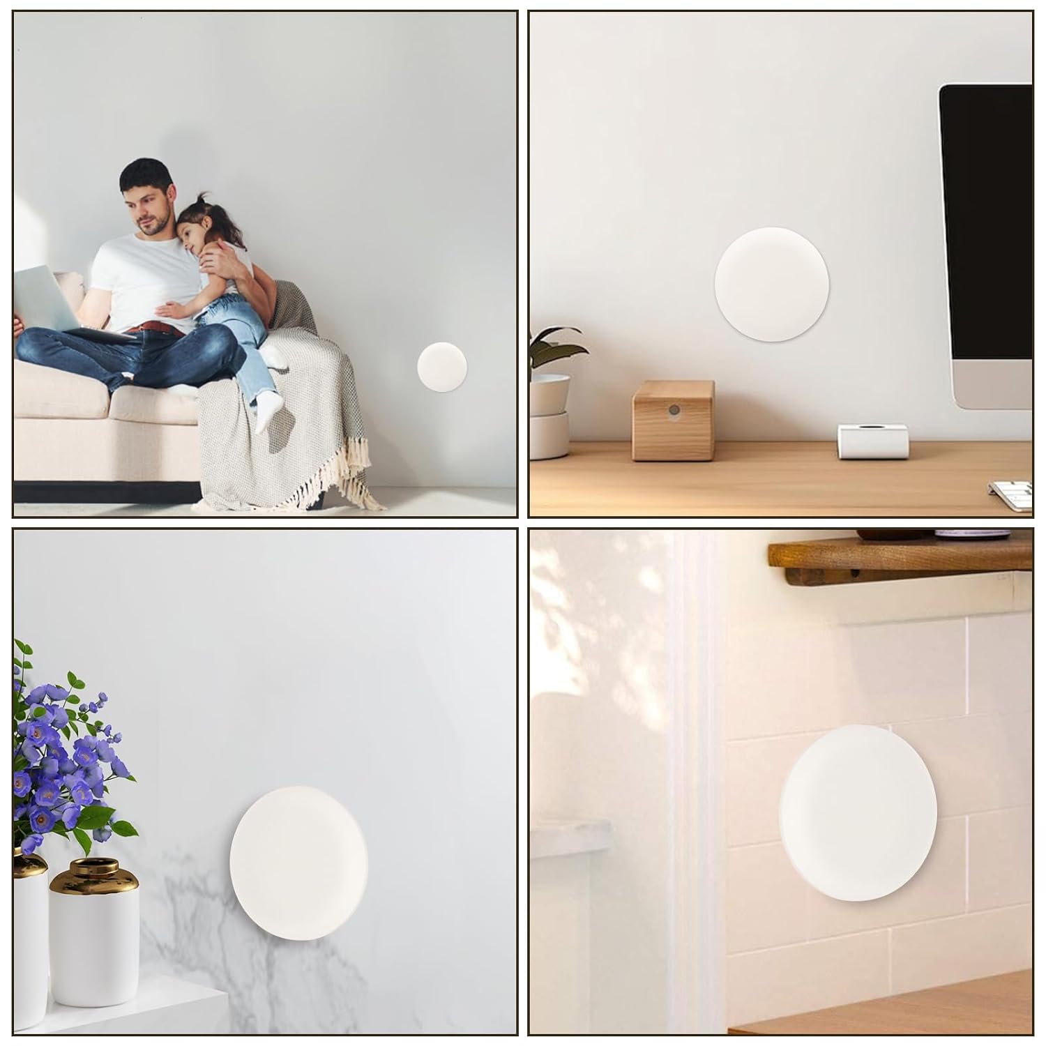 5Pcs CP3540 Ceiling Cover Plate, Round Electrical Box Cover, 5.35In. Diameter for 3-1/2 to 4 Inch Electric Box, White