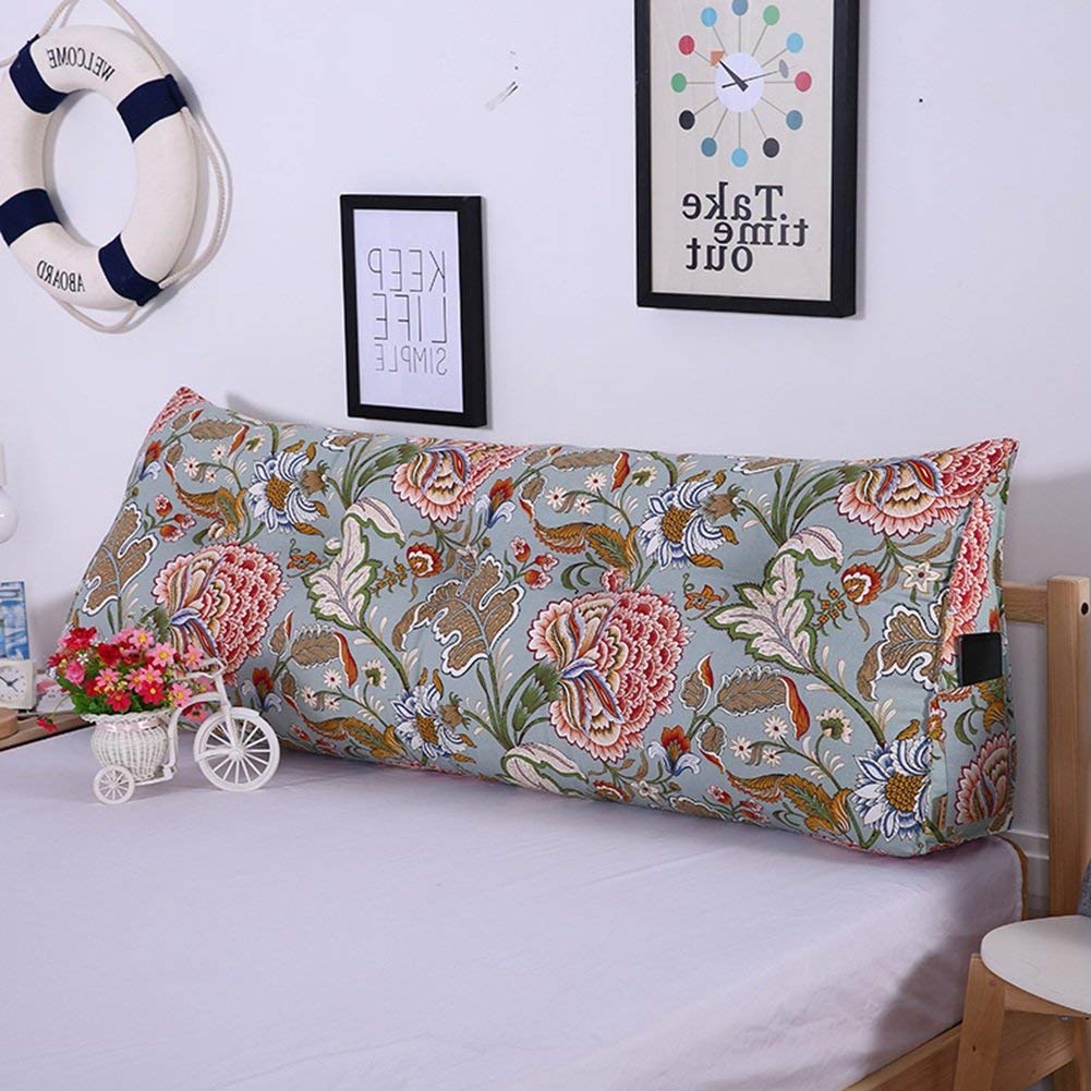 Oreiller triangulaire grand dossier et coussin de chevet dehoussable