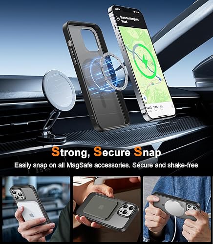 Miniatura 3 de SEXYMOM Funda magnética mejorada para iPhone 11 Pro Max, compatible con MagSafe, carga inalámbrica, prueba de caídas de grado militar de 21 pies, a