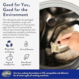 The Clean People Laundry Detergent Pods - Hypoallergenic Laundry Pods - Ultra Concentrated, Recyclable Packaging, Stain Fighting - Peppermint, 32 Pack