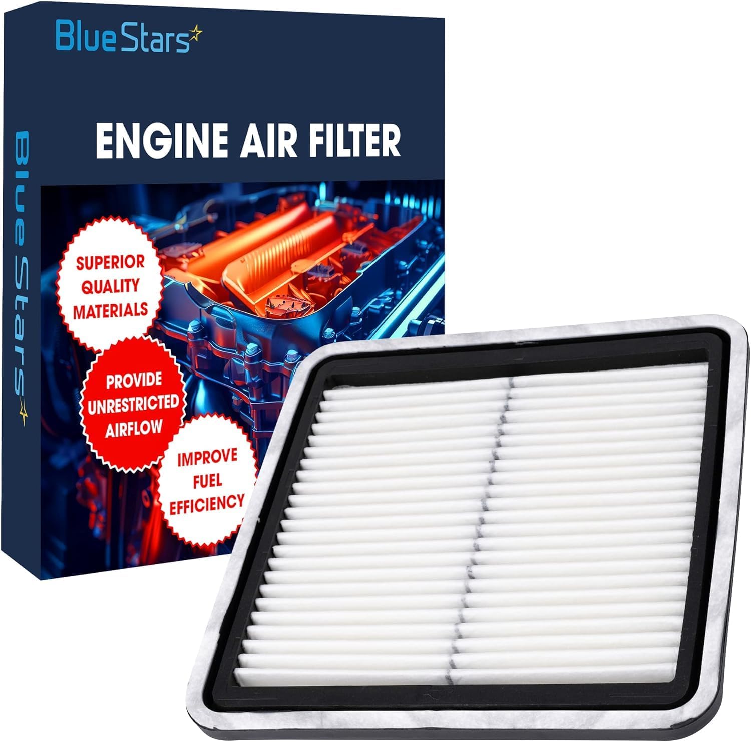 BlueStars Extra Guard Air Filter CA9997 49012 Replacement for Subaru Forester 2009