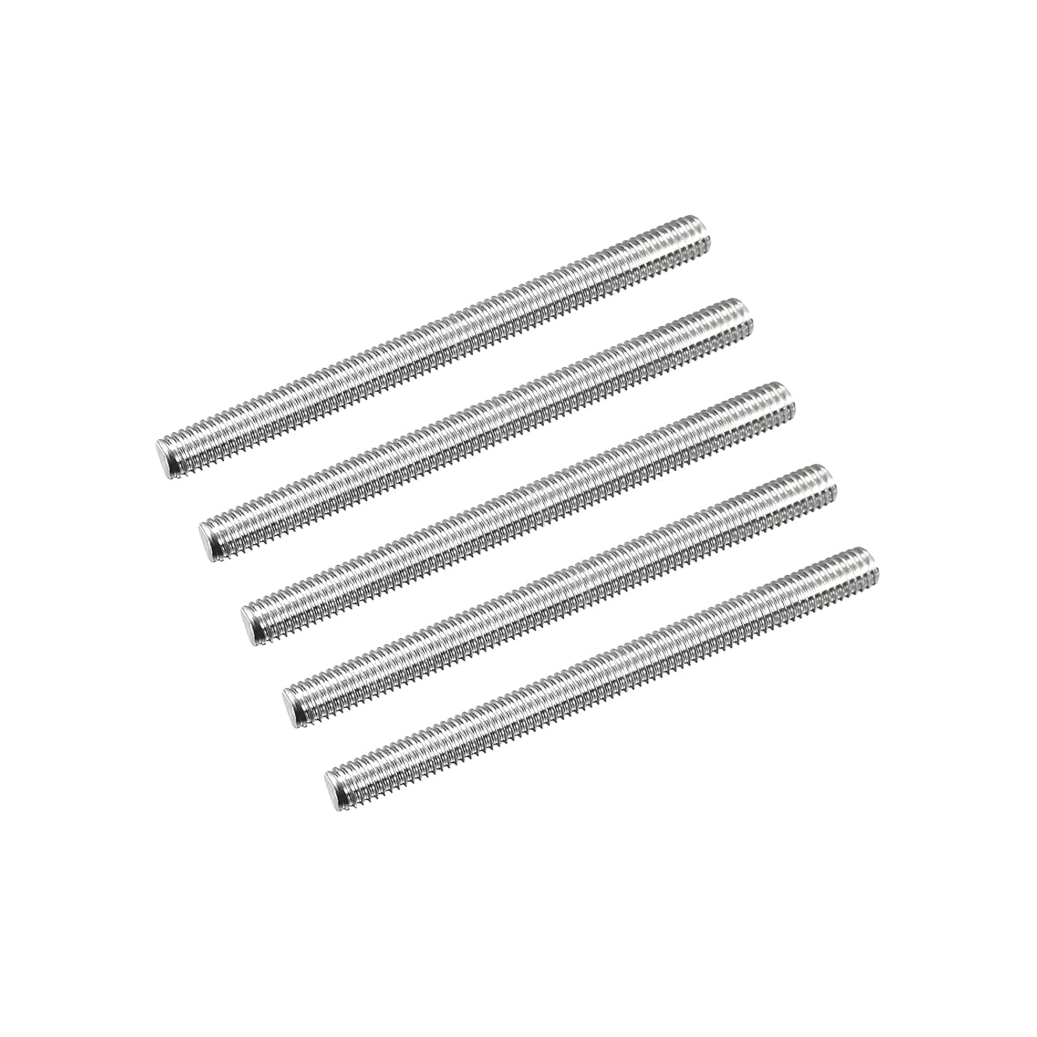 MECCANIXITY Fully Threaded Rod M5 x 60mm 0.8mm Thread Pitch 304 Stainless Steel Right Hand Threaded Rods Bar Studs 5 Pack