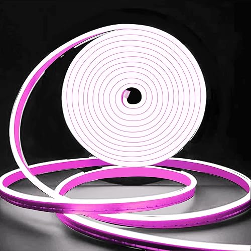Miniatura 3 de MosaiRudo Tira de luz LED de neón de 16.4 pies, tira de luz de neón de 12 V, de silicona, impermeable, flexible, luces de neón LED para dormitorio,
