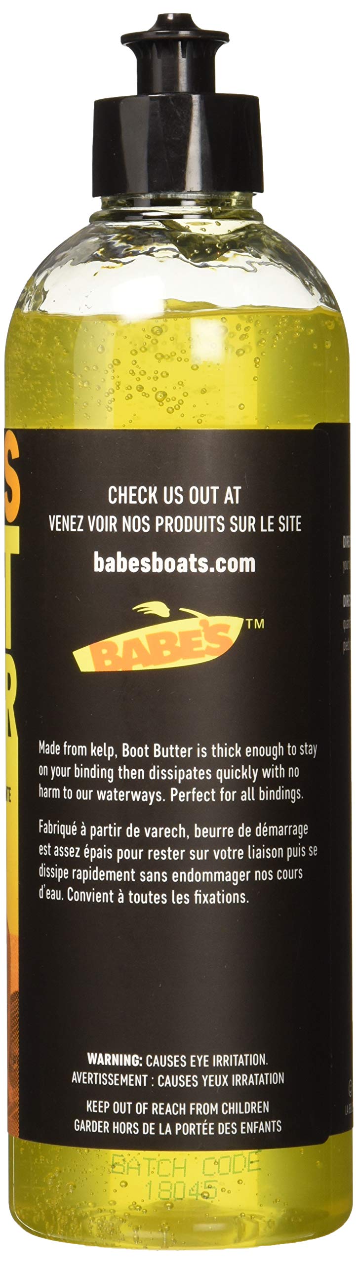 Babe’s Boot Butter – Water-Based Binding Lubricant for Wakeboards & Skis – Eco-Friendly, Non-Drying Formula for Easy Entry & Snug Fit - 1 Pint