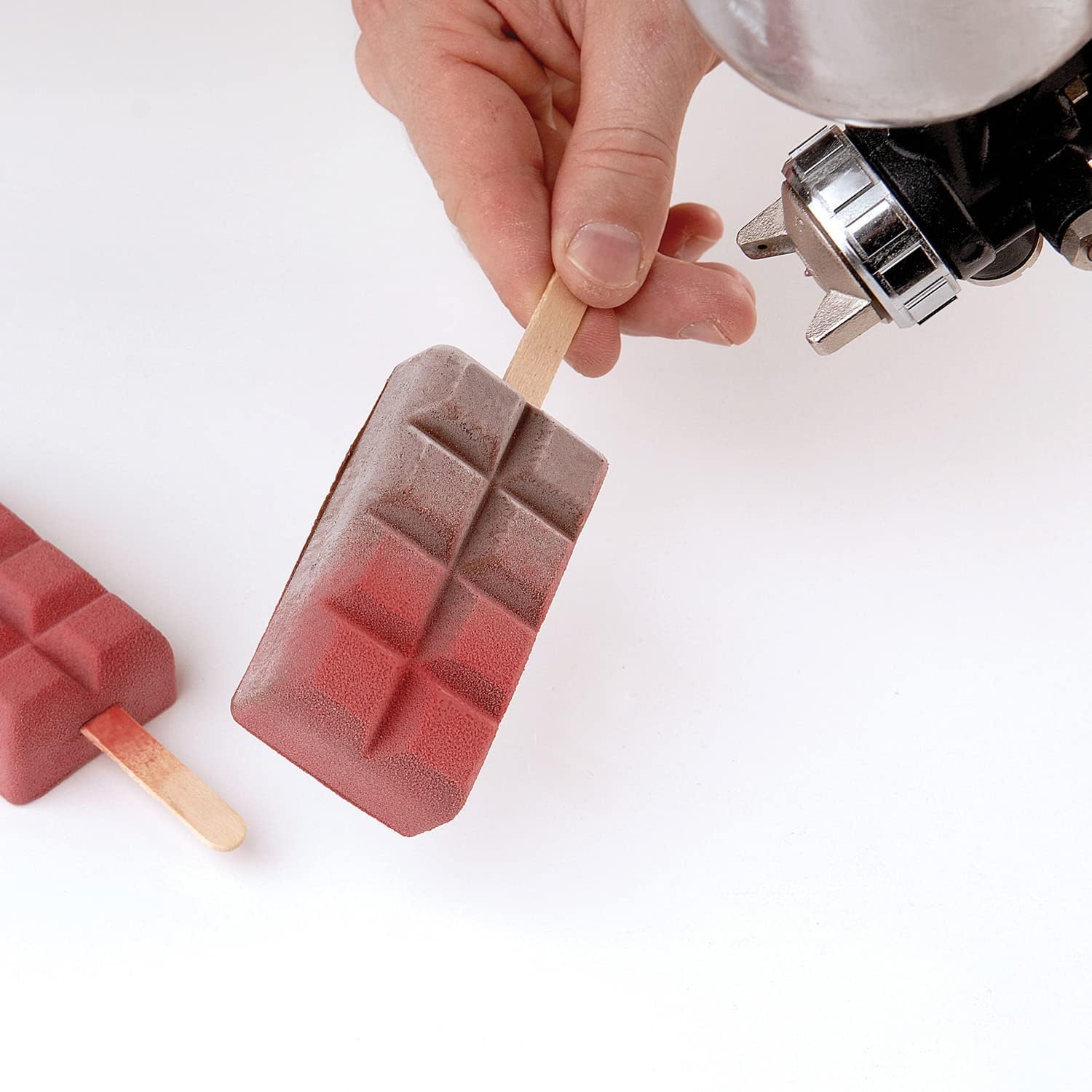 Silikomart | Juego de 3 Kit Moldes de Silicona para Helados GEL02 Chocostick, 2 Moldes de Silicona + 50 Palitos y Recetario, Antiadherente, Easy Ice Cream, 92x48x24 mm, 180 ml, Fabricado en Italia