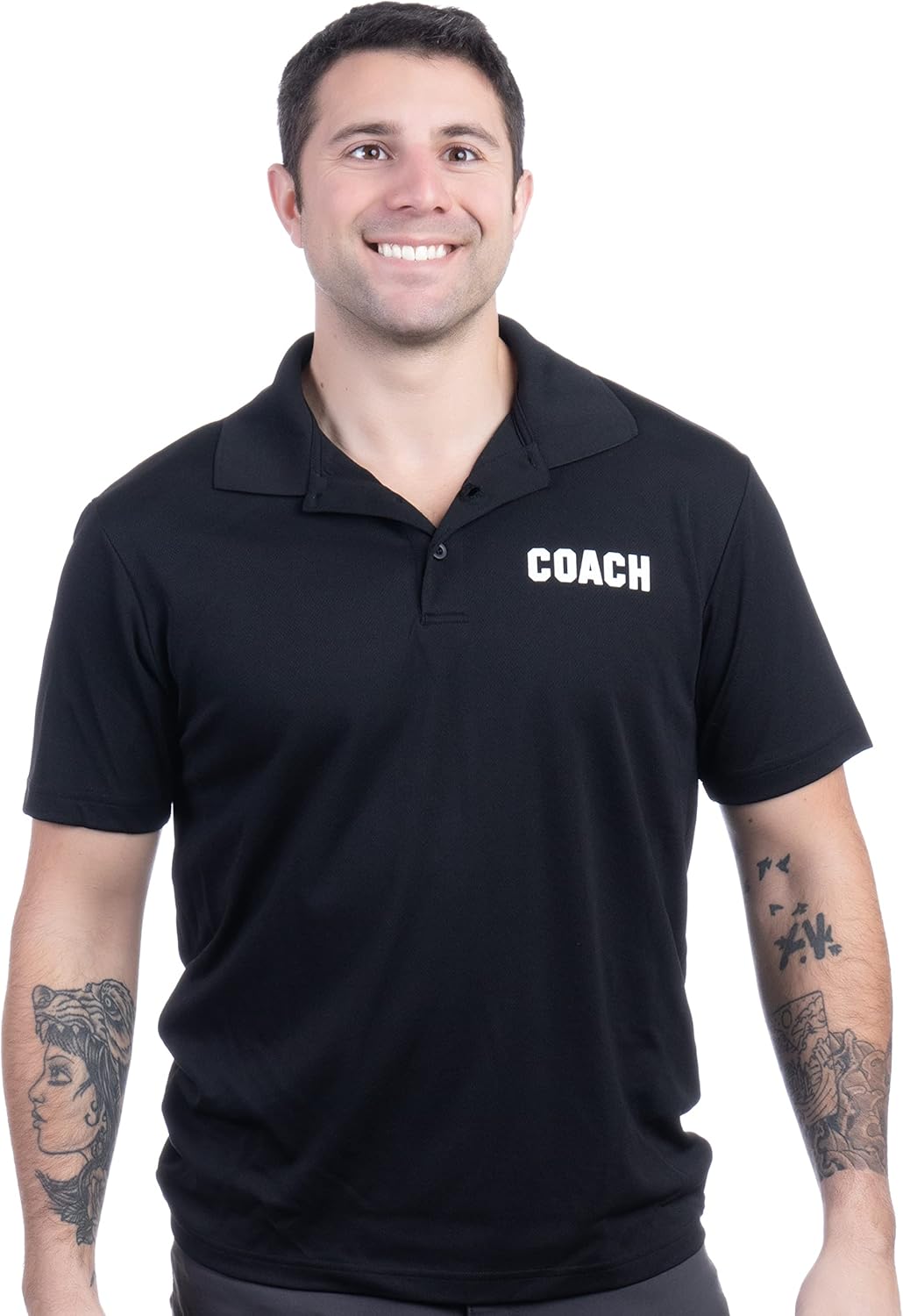 Coach | Coaching Polo Shirt - Royal Blue, Red, Green, Navy, Black Performance Men Women Collared Shirt - Image 2