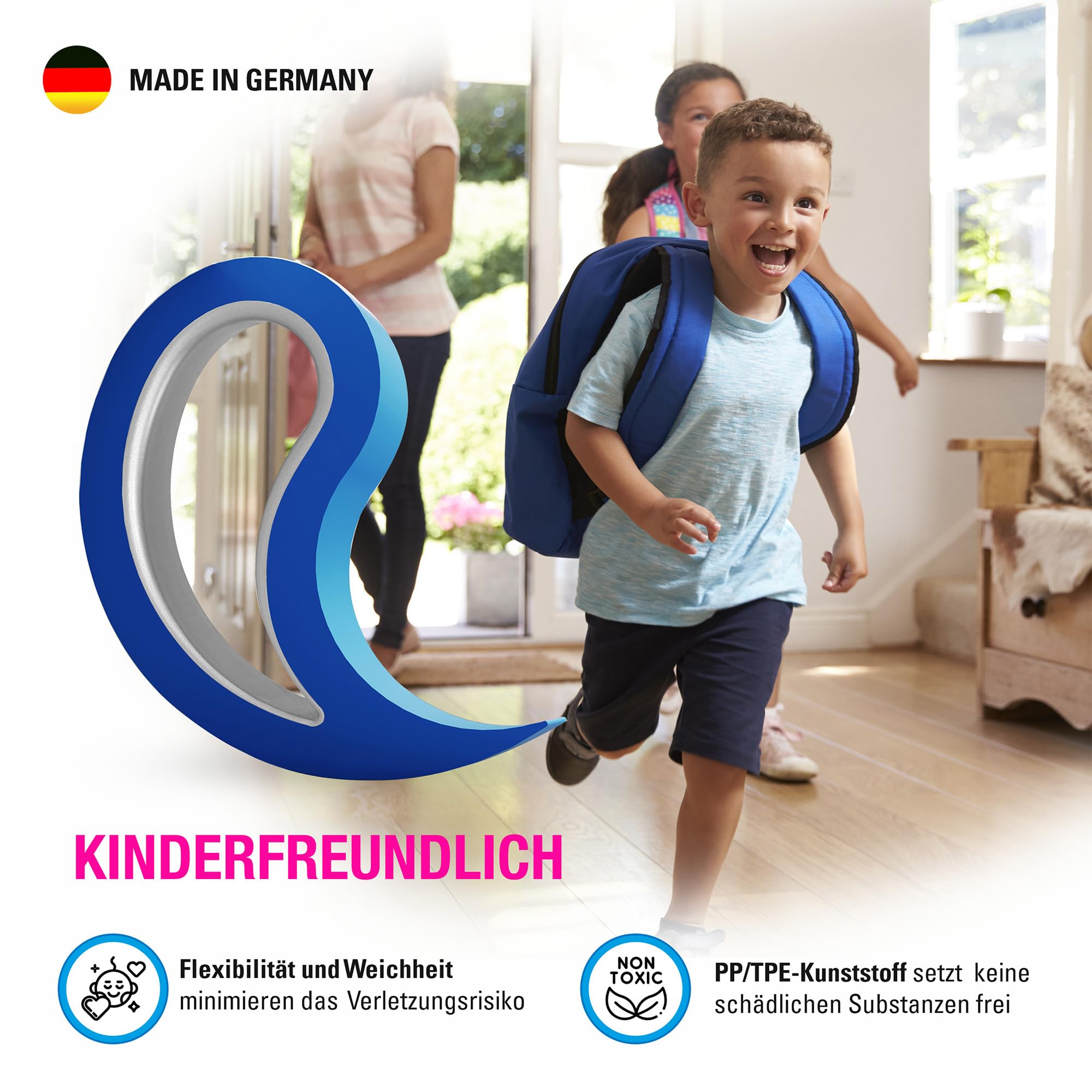 Stoppy, Stoppi, Fensterstopper, Türstopper, Türkeil, Türhaken, Fensterklammer, 12er Set (erhältlich in 4 Variationen) (Bunt)