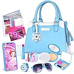 Shemira Play Purse for Little Girls, Princess Pretend Toys for Girls 3 4 5 6 7 8 Years Old, Christmas & Birthday Gift for Kids Age 3-5 4-6 6-8, Toddler Purse with Accessories, Kids Toy Purse, Blue