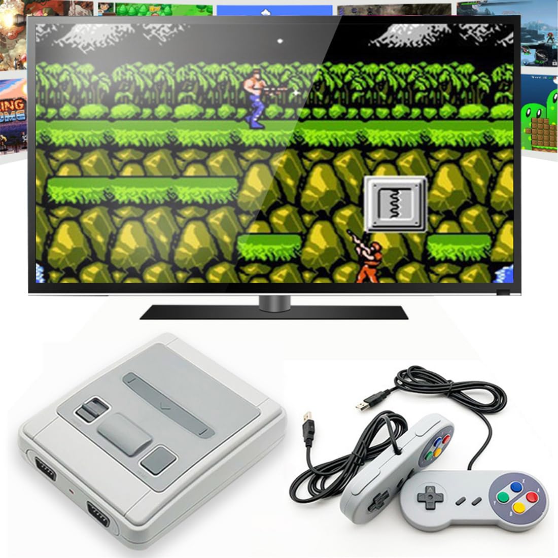 bergxperten Manette rétro SNES USB – Gamepad classique – Ergonomique, durable, idéale pour enfants, amis et soirées rétro gaming